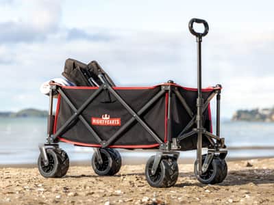 Mighty Carts Folding Beach Cart Black — Beach Carts