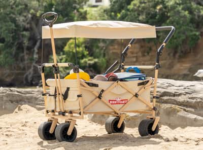 Mighty Carts Safari Beach Cart with Awning — Beach Carts